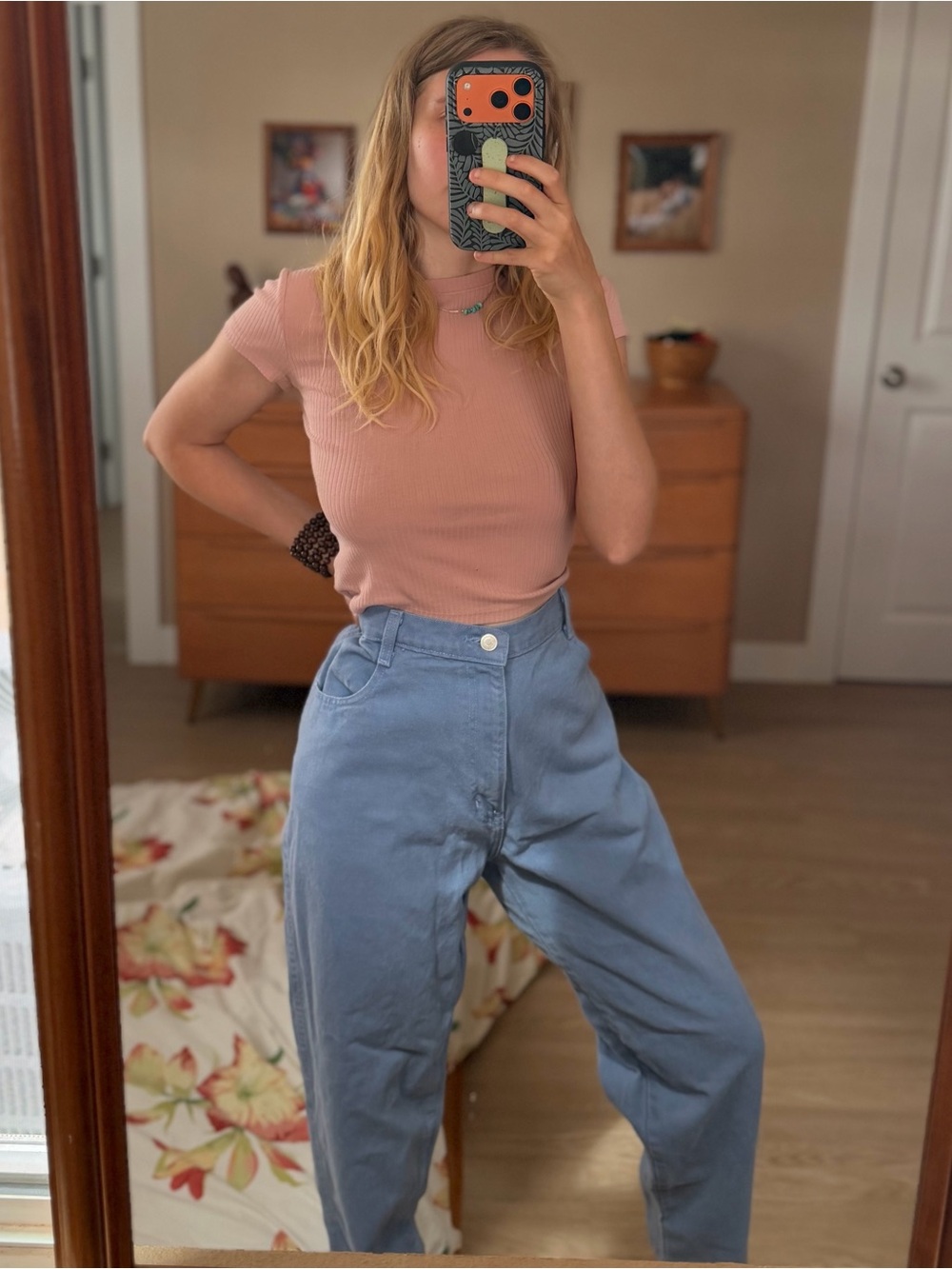 Vintage 80s Forenza Lavender/Periwinkle High-Waist Jeans